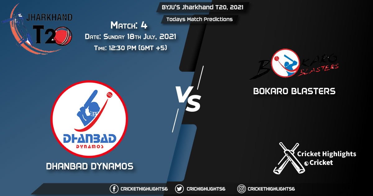 Jharkhand T20, 2021, Match 4 DHA vs BOK, Playing 11 & Today's Match Predictions