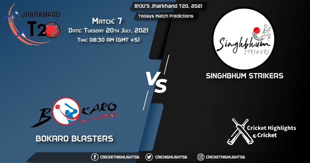 Jharkhand T20, 2021, Match 7 BOK vs SIN, Playing 11 & Today's Match Predictions