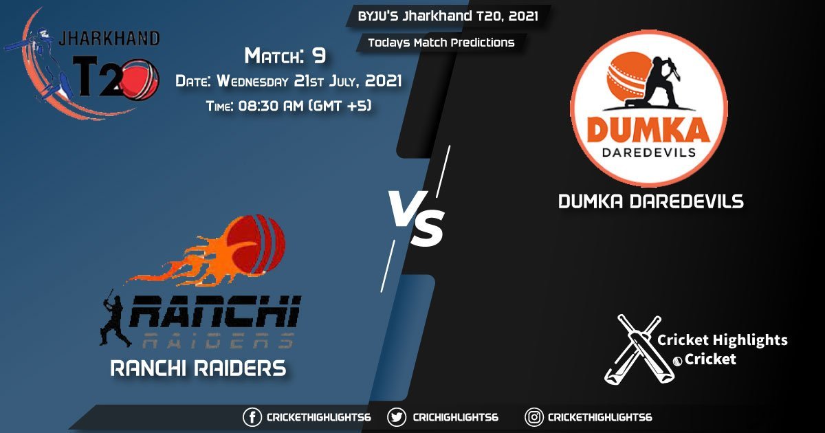Jharkhand T20, 2021, Match 9 RAN vs DUM, Playing 11 & Today's Match Predictions