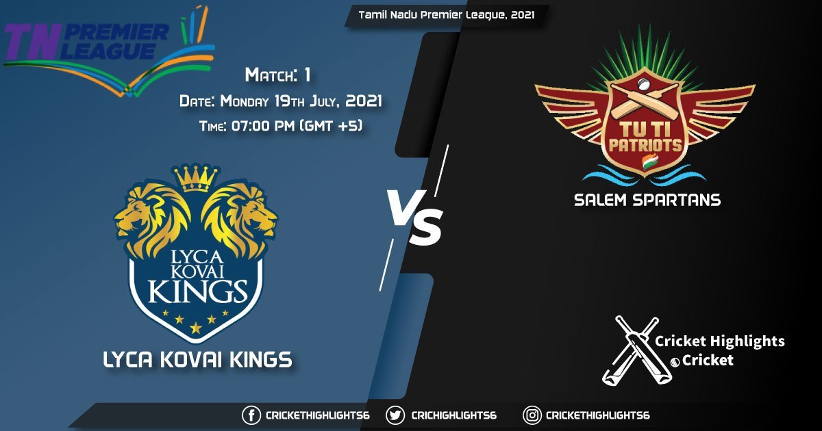 LKK vs SS, Live Scorecard, Match 1, July 19, 2021, Live Cricket Score, Tamil Nadu Premier League, 2021