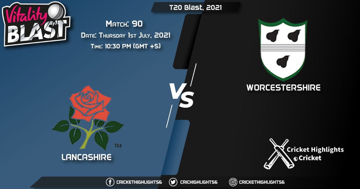 LON vs WOR, Live Scorecard, Match 90, July 1, 2021, Live Cricket Score, T20 Blast, 2021
