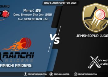 RAN vs JAM, Live Scorecard, Match 29, July 31, 2021, Live Cricket Score, BYJU'S Jharkhand T20, 2021