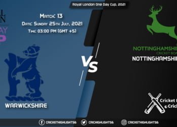 Royal London One-Day Cup, 2021, Live Match 13, WAR vs NOT, LIVE Streaming for free, When, Where, How to Watch