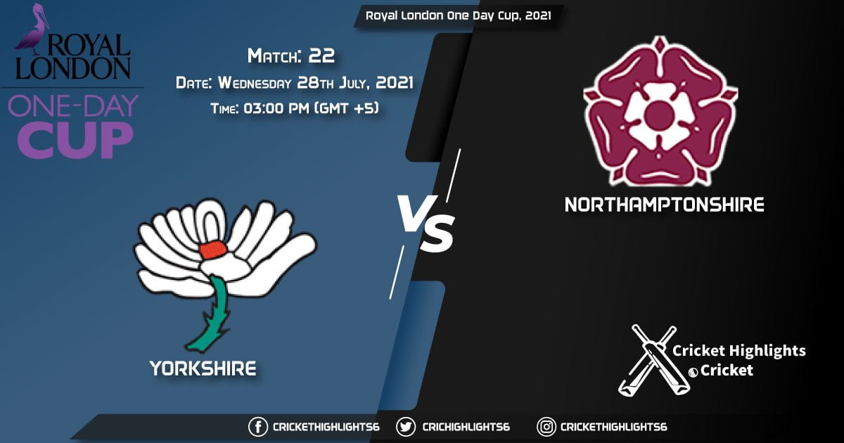 Royal London One-Day Cup, 2021 Live Match 22, YOR vs NOR LIVE Streaming for free, When, Where, How to Watch