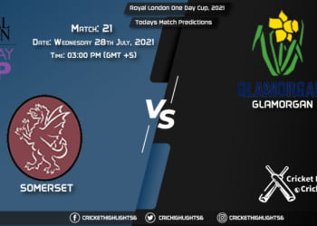 Royal London One-Day Cup, 2021, Match 21 SOM vs GLA, Playing 11 & Today's Match Predictions