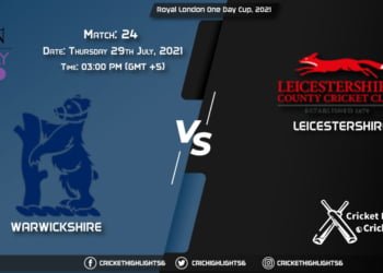 Royal London One-Day Cup, 2021, Match 24 WAS vs LEI, Playing 11 & Today's Match Predictions