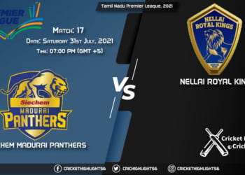 SMP vs NRK, Live Scorecard, Match 17, July 31, 2021, Live Cricket Score, Tamil Nadu Premier League, 2021