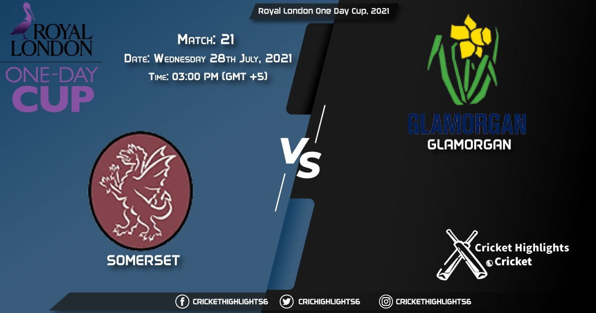 SOM vs GLA, Live Scorecard, Match 21, July 28, 2021, Live Cricket Score, Royal London One-Day Cup, 2021