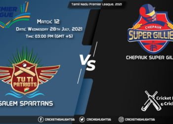 SS vs CSG, Live Scorecard, Match 12, July 28, 2021, Live Cricket Score, Tamil Nadu Premier League, 2021