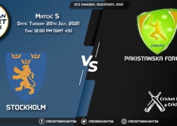STO vs PF, Live Scorecard, Match 5, July 20, 2021, Live Cricket Score, ECS Sweden, Stockholm, 2021