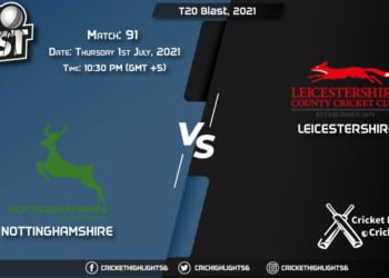 T20 Blast, 2021 Live Match 91, NOT vs LEI LIVE Streaming for free, When, Where, How to Watch