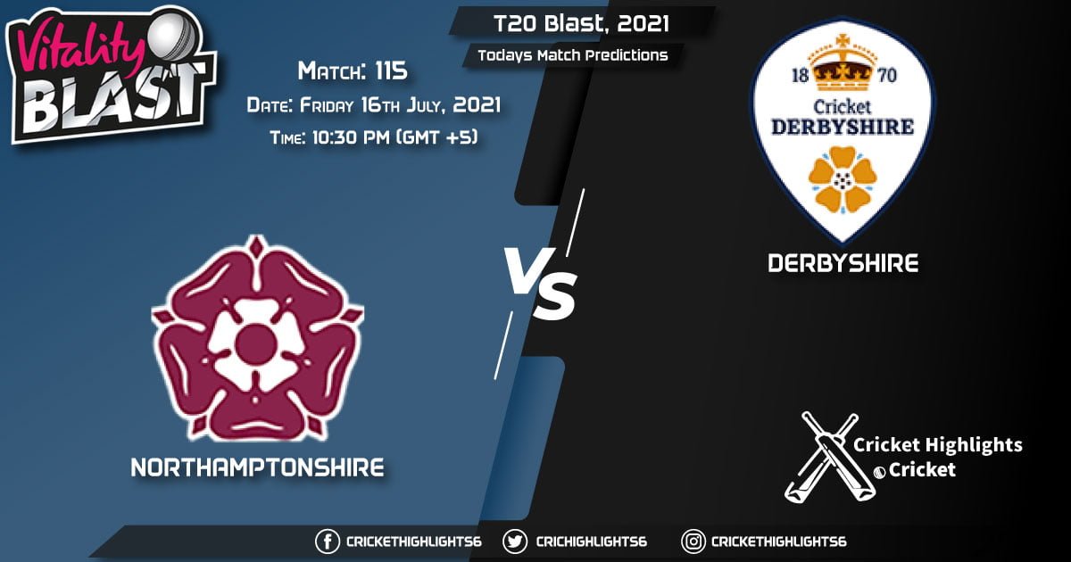T20 Blast, 2021, Match 115 NOR vs DER, Playing 11 & Today's Match Predictions