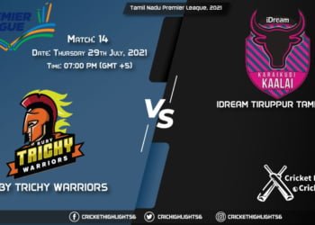 Tamil Nadu Premier League, 2021 Live Match 14, RTW vs ITT LIVE Streaming for free, When, Where, How to Watch