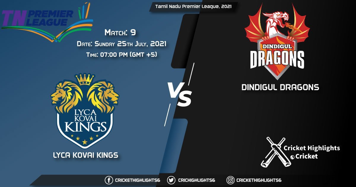 Tamil Nadu Premier League, 2021, Match 9 LKK vs DD, Playing 11 & Today's Match Predictions
