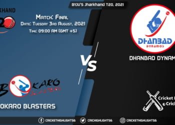 BOK vs DHA, Live Scorecard, Match Final, August 3, 2021, Live Cricket Score, BYJU'S Jharkhand T20, 2021