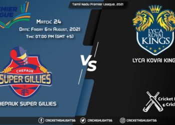 CSG vs LKK, Live Scorecard, Match 24, August 6, Live Cricket Score, Tamil Nadu Premier League, 2021