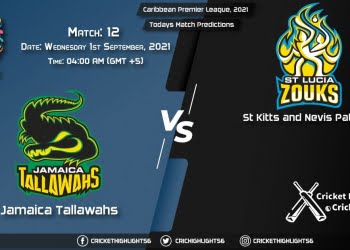 Caribbean Premier League, 2021, Match 12 JAM vs SKN, Playing 11 & Today's Match Predictions