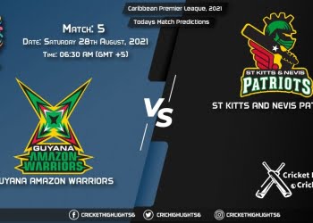 Caribbean Premier League, 2021, Match 5 GUY vs SKN, Playing 11 & Today's Match Predictions
