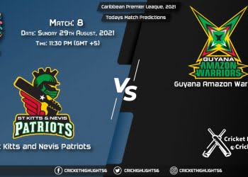 Caribbean Premier League, 2021, Match 8 SKN vs GUY, Playing 11 & Today's Match Predictions