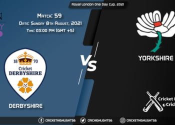 DER vs YOR, Live Scorecard, Match 59, August 8, 2021, Live Cricket Score, Royal London One-Day Cup, 2021
