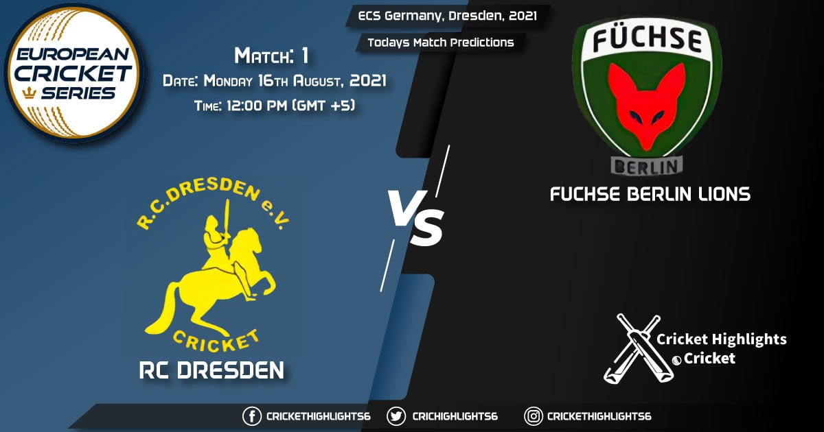 ECS Germany, Dresden, 2021, Match 1 RCD vs FBL, Playing 11 & Today's Match Predictions