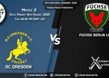ECS Germany, Dresden, 2021, Match 2 RCD vs FBL, Playing 11 & Today's Match Predictions