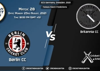 ECS Germany, Dresden, 2021, Match 28 BER vs BRI, Playing 11 & Today's Match Predictions
