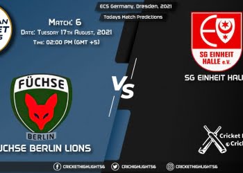 ECS Germany, Dresden, 2021, Match 6 FBL vs EIH, Playing 11 & Today's Match Predictions