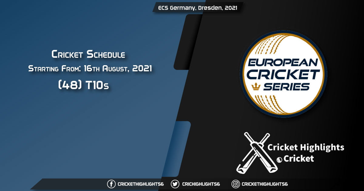 ECS Germany, Dresden, 2021 - Schedule, Fixture List, Match Timings, Live Score, Results, Venues, Teams and Squads