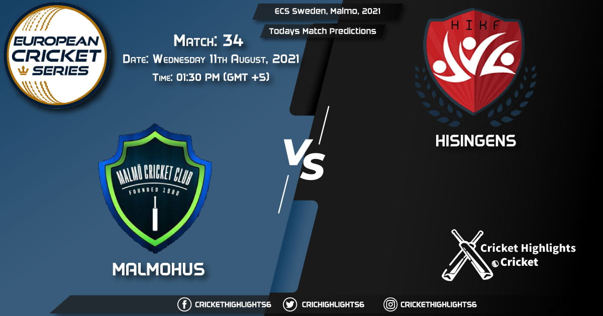ECS Sweden, Malmo, 2021, Match 34 MAM vs HSG, Playing 11 & Today's Match Predictions