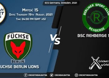 FBL vs BSCR, Live Scorecard, Match 15, August 19, 2021, Live Cricket Score, ECS Germany, Dresden, 2021