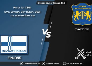FIN vs SWE, Live Scorecard, Match 1st T20I, August 21, 2021, Live Cricket Score, Sweden tour of Finland, 2021