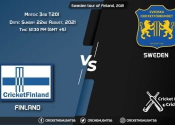 FIN vs SWE, Live Scorecard, Match 3rd T20I, August 22, 2021, Live Cricket Score, Sweden tour of Finland, 2021