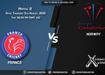 FRA vs NOR, Live Scorecard, Match 2, August 5, 2021, Live Cricket Score, T20I Tri-Series in Germany, 2021