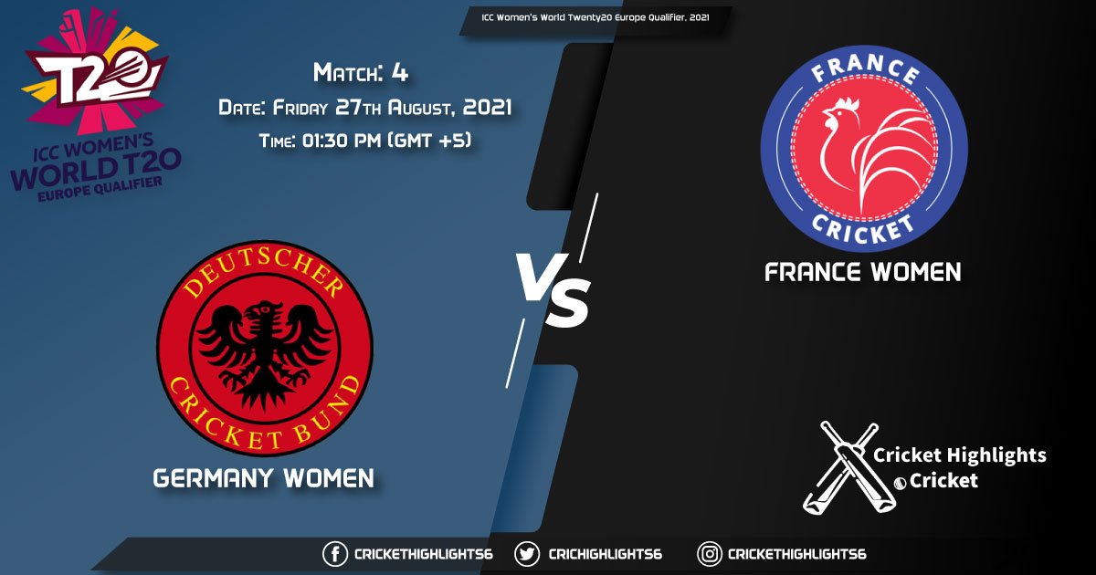 GER-W vs FRA-W, Live Scorecard, Match 4, August 27, 2021, Live Cricket Score, ICC Women's World Twenty20 Europe Qualifier, 2021