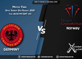 GER vs NOR, Live Scorecard, Match Final, August 8, 2021, Live Cricket Score, T20I Tri-Series in Germany, 2021