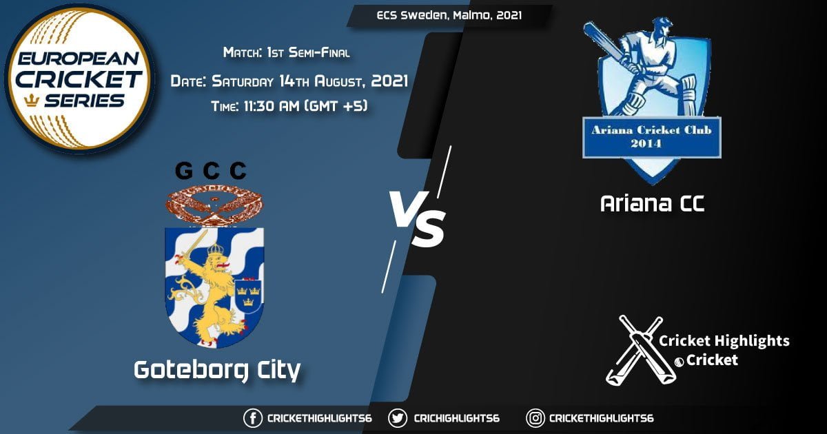 GOC vs ARI, Live Scorecard, Match 1st Semi-Final, August 14, 2021, Live Cricket Score, ECS Sweden, Malmo, 2021