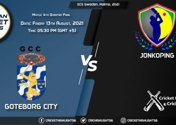 GOC vs JKP, Live Scorecard, Match 4th Quarter Final, August 13, 2021, Live Cricket Score, ECS Sweden, Malmo, 2021