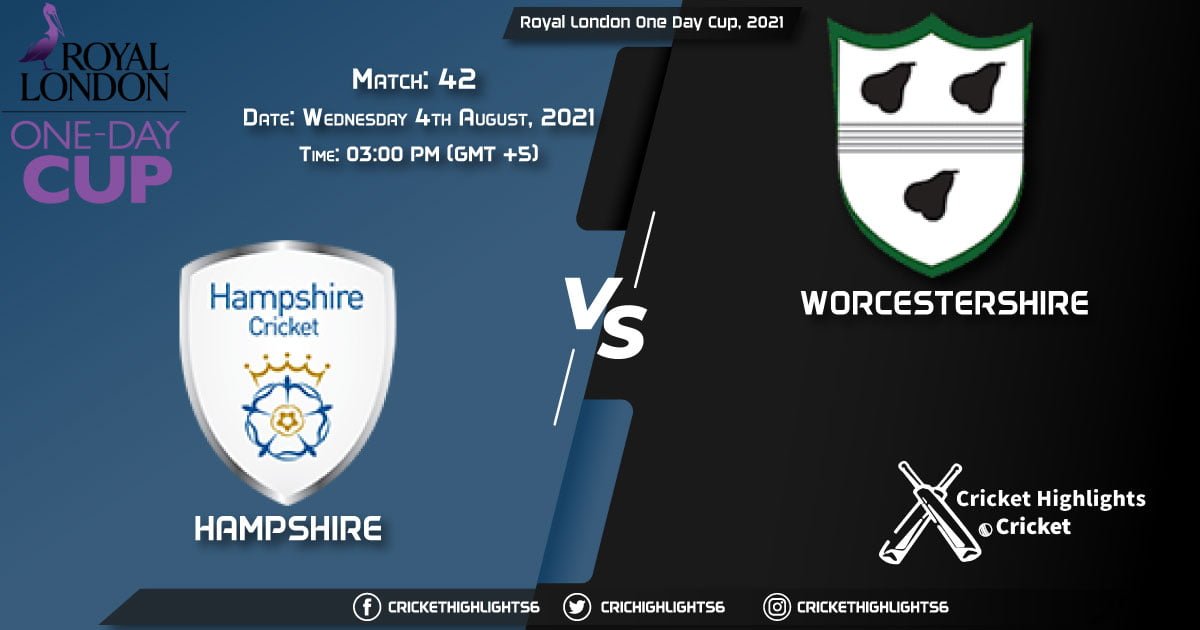 HAM vs WOR, Live Scorecard, Match 42, August 4, 2021, Live Cricket Score, Royal London One-Day Cup, 2021