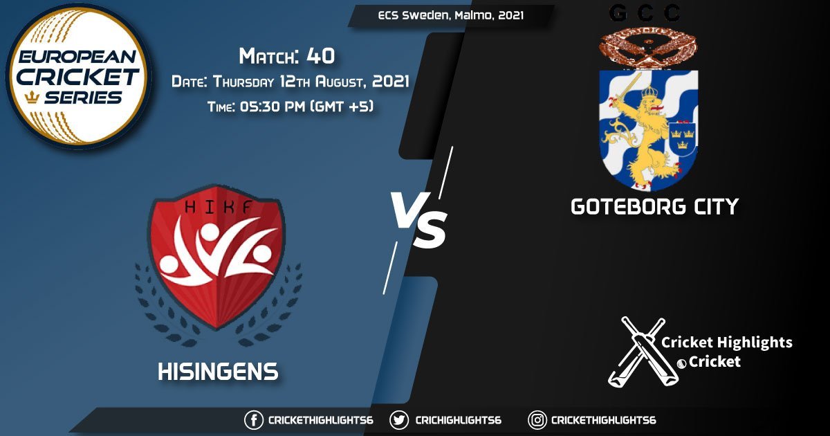 HSG vs GOC, Live Scorecard, Match 40, August 12, 2021, Live Cricket Score, ECS Sweden, Malmo, 2021