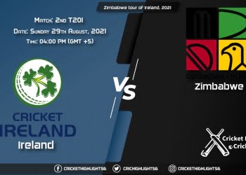IRE vs ZIM Live Score Match 2nd T20I, Playing 11 Live Match Today, August 29, 2021, Zimbabwe tour of Ireland, 2021