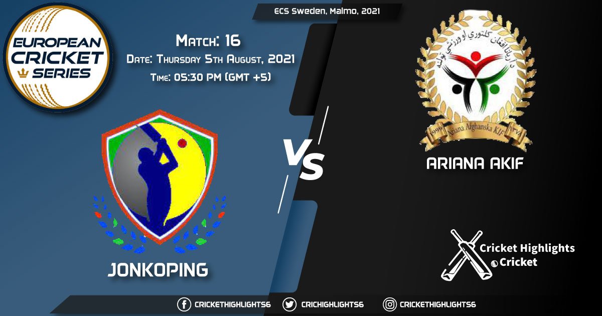 JKP vs AF, Live Scorecard, Match 16, August 5, 2021, Live Cricket Score, ECS Sweden, Malmo, 2021