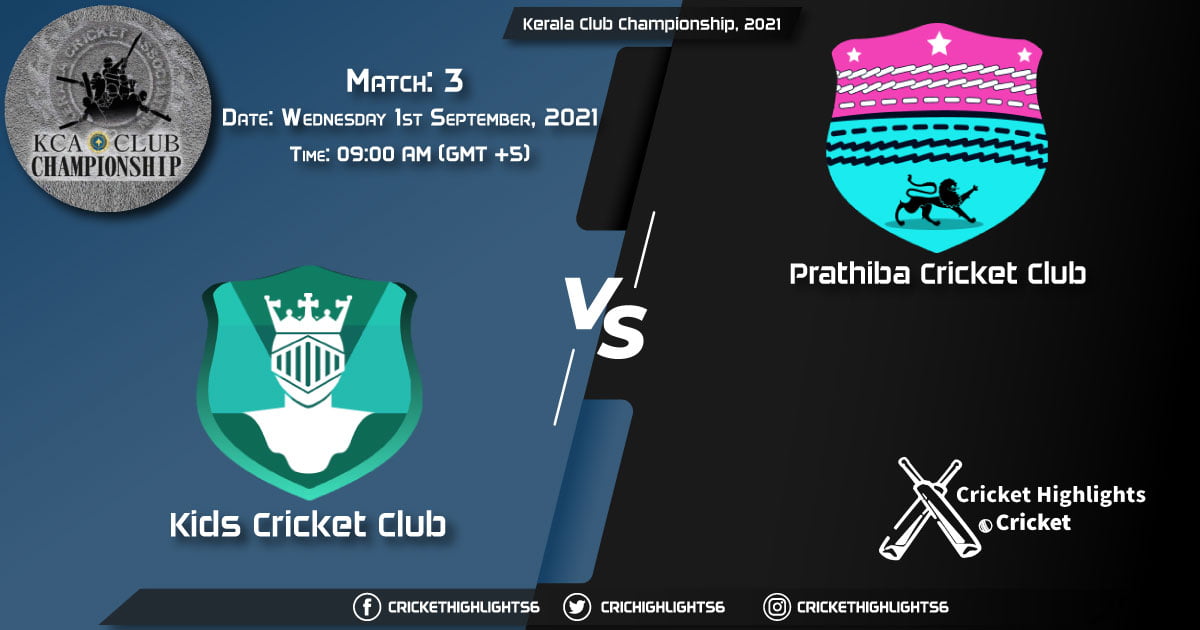 KDC vs PRC Live Score Match 3, Playing 11 Live Match Today, September 1, 2021, Kerala Club Championship, 2021