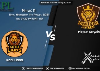 KL vs MR, Live Scorecard, Match 11, August 11, 2021, Live Cricket Score, Kashmir Premier League, 2021