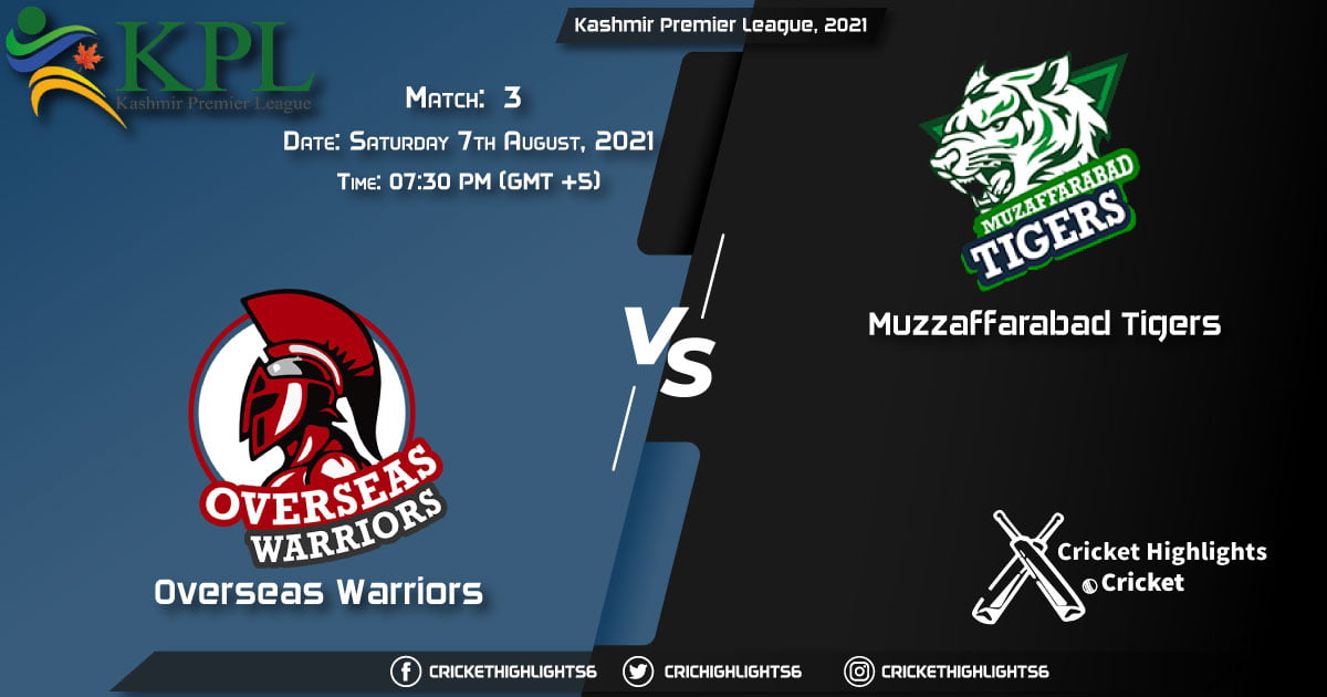 Kashmir Premier League, 2021 Live Match 3, OW vs MT LIVE Streaming for free, When, Where, How to Watch