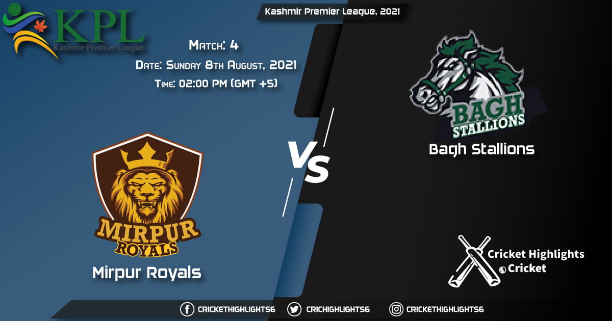Kashmir Premier League, 2021 Live Match 4, MR vs BS LIVE Streaming for free, When, Where, How to Watch