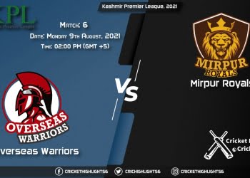 Kashmir Premier League, 2021 Live Match 6, OW vs MR LIVE Streaming for free, When, Where, How to Watch