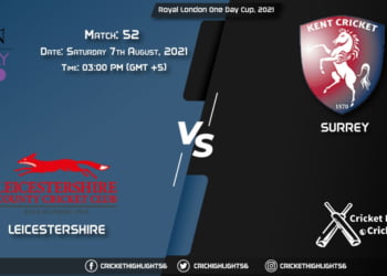 LEI vs SUR, Live Scorecard, Match 52, August 7, 2021, Live Cricket Score, Royal London One-Day Cup, 2021