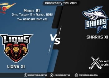 LIO vs SHA, Live Scorecard, Match 21, August 17, 2021, Live Cricket Score, Pondicherry T20, 2021