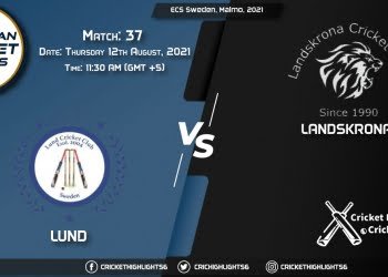 LND vs LAN, Live Scorecard, Match 37, August 12, 2021, Live Cricket Score, ECS Sweden, Malmo, 2021